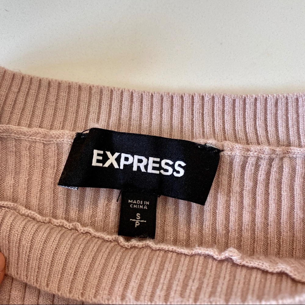 Express Ribbed Scoop Neck Sweater - Picture 4 of 4